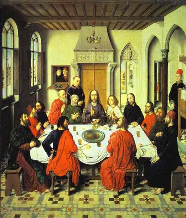 Dieric Bouts Last Supper central section of an alterpiece Germany oil painting art